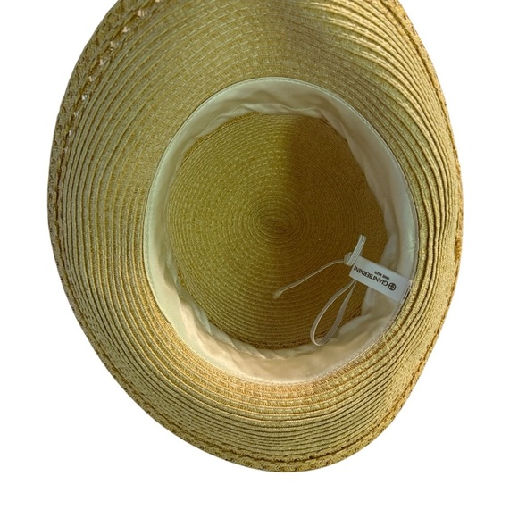 NWOT Giani Bernini Cloche Woven Straw Sun Hat OS Paper Straw Vacation Beach - Picture 7 of 11